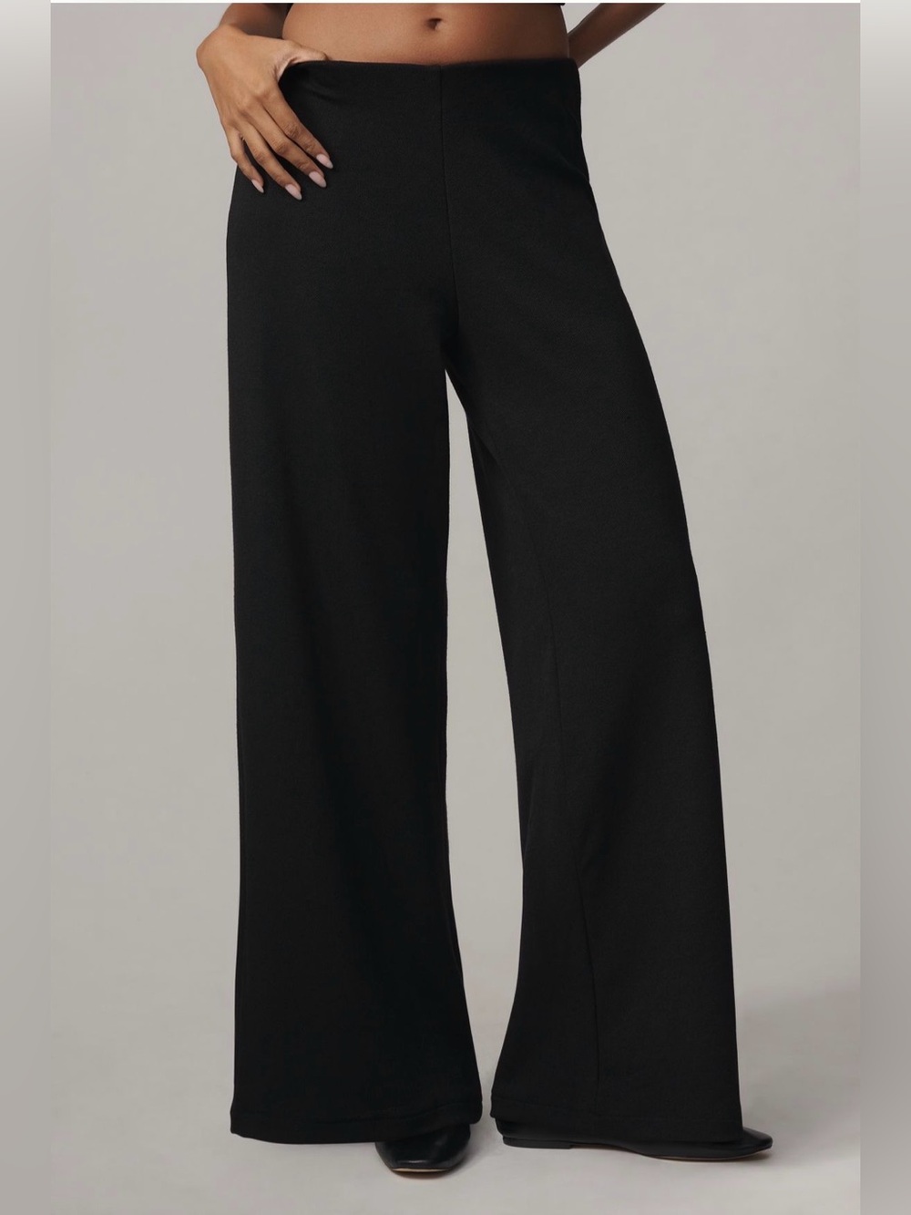Maeve Knit Wide-Leg Pull-On Pants
